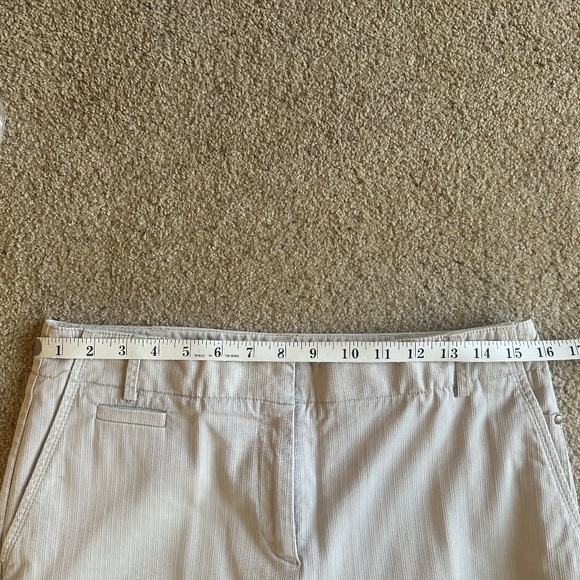 Ann Taylor Tan Striped Straight-Leg Pants – Size 8 - Picture 5 of 10